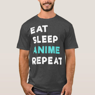 Camiseta Eat Sleep Anime Repeat Japanese Animation Gift