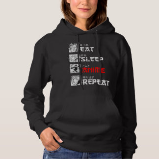 Camiseta Eat Sleep Anime Repete Manga Japão Kanji Weeb Vint