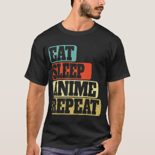 Camiseta Eat Sleep Anime Repete Ramen Kawaii Japonês Manga