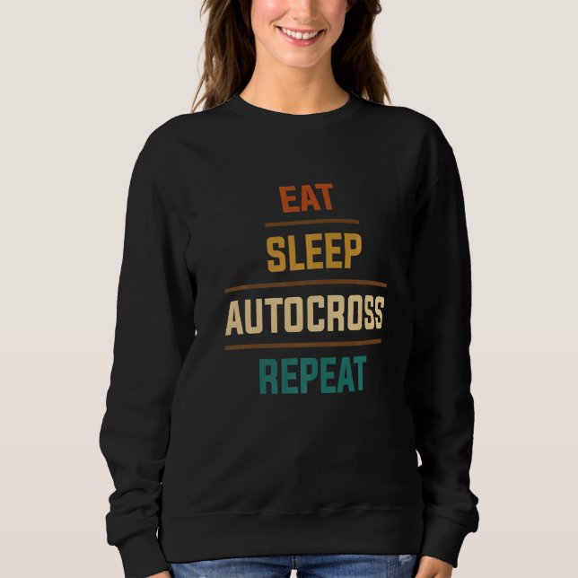 Camiseta Eat Sleep Autocross Repeat Car Racing Motorsport A (Frente)