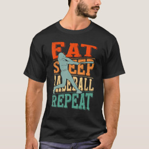 Camiseta Eat Sleep Baseball Repeat Players Pitcher Fans