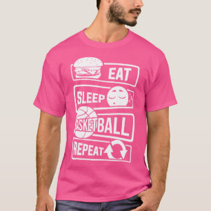 Camiseta Eat Sleep Basketball Repeat BBall Ball Sports (2)