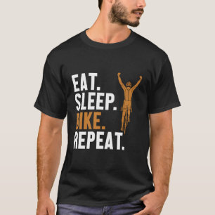 Camiseta Eat Sleep Bike Repete Gravel City Bike Bic
