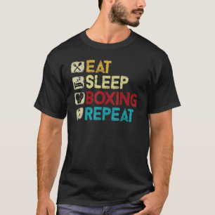 Camiseta Eat Sleep Boxing Repeat Boxing Man Boxing Gloves C