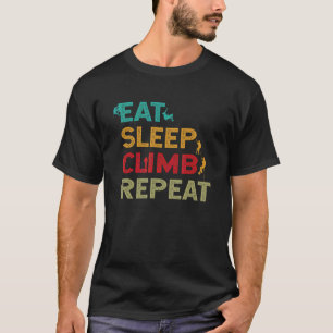 Camiseta Eat Sleep Climb Repeat Rock Climbing Bouldering Mo
