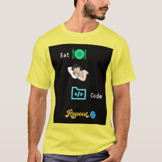 Camiseta Eat Sleep Code Repeat - Programador Engra