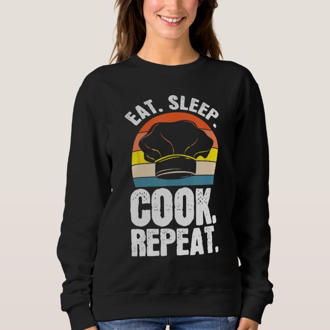 Camiseta Eat Sleep Cook Expert Chef Cooking Lover Culinary  (Frente)