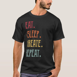 Camiseta Eat Sleep Criar Repetir