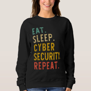 Camiseta Eat Sleep Cyber Security Repete Ti Cybersecurity V