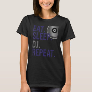 Camiseta Eat Sleep DJ Repetir Design DJ