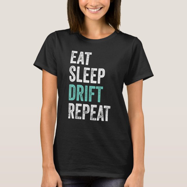 Camiseta Eat Sleep Drift Repete a rotação 1 (Frente)