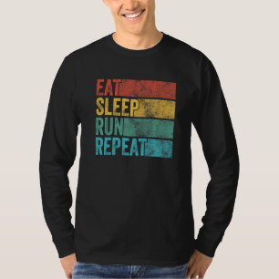 Camiseta Eat Sleep Executar Repetir Trilha E Maratona De Ca