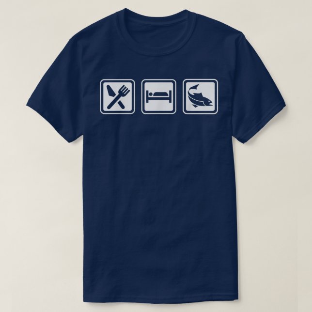 Camiseta Eat Sleep Fish Reapeat  (Frente do Design)