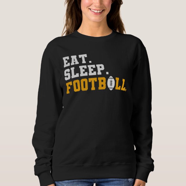 Camiseta Eat Sleep Futebol Orange Pul (Frente)