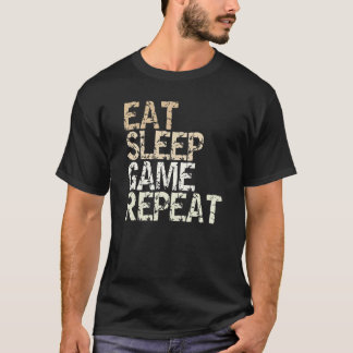 Camiseta Eat Sleep Game Repeat Gamble Computer Game Console