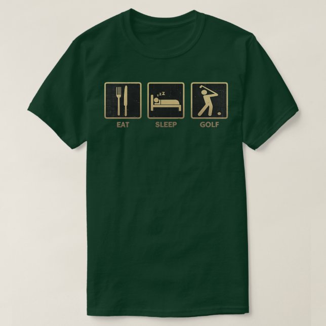 Camiseta Eat Sleep Golf Essential (Frente do Design)