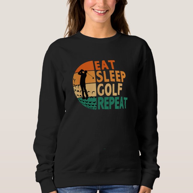 Camiseta Eat Sleep Golf Repeat Golfing Golfer Funny Player (Frente)