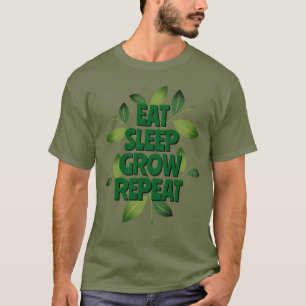 Camiseta Eat Sleep Grow Repeat para agricultor
