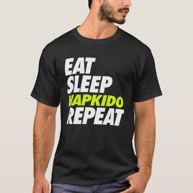Camiseta Eat Sleep Hapkido Repeat (Frente)