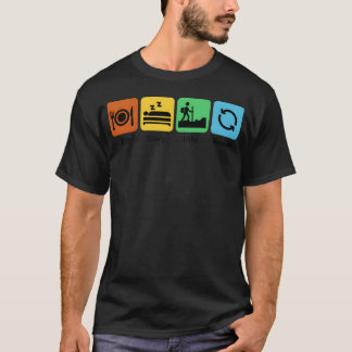 Camiseta Eat Sleep Hike Repeat Hiking Lover Camping friend