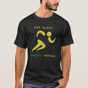 Camiseta Eat Sleep Hurdles Repete O Rastreamento