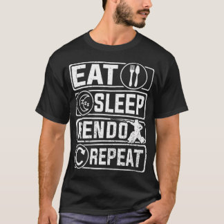 Camiseta Eat Sleep Kendo Repeat - Japanese Kendo Wrestler K