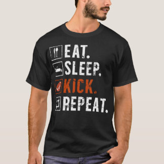 Camiseta Eat Sleep Kick Repeat Football Kicker Football Pla