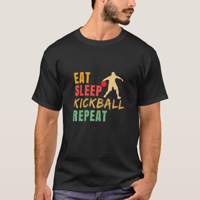 Camiseta Eat Sleep Kickball Repeat Kickball Kickball Player (Frente)