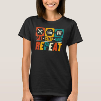 Camiseta Eat Sleep Knifemaking Repeat  Knife Knives Knifema