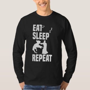 Camiseta Eat Sleep Kokyu Nage Aikido Repeat Aaikido Techniq