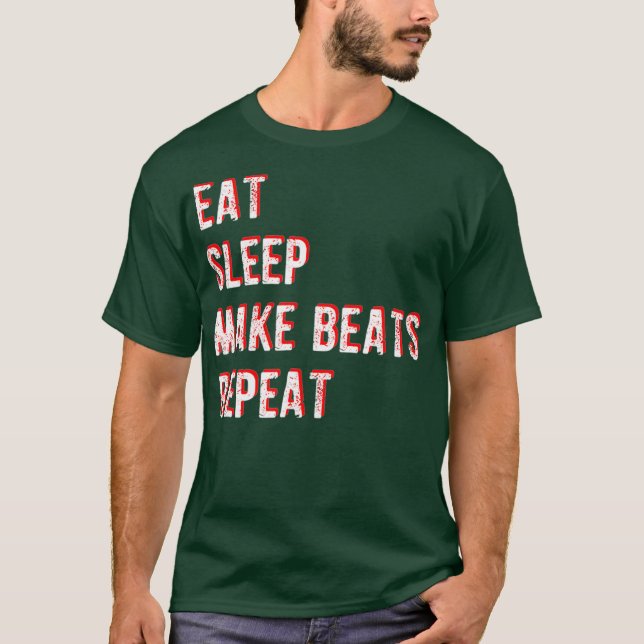 Camiseta Eat Sleep Make Beats Repeat  Funny Beatmaker (Frente)