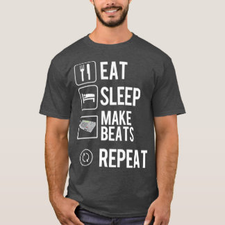 Camiseta Eat Sleep Make Beats Repeat  Hip Hop Music