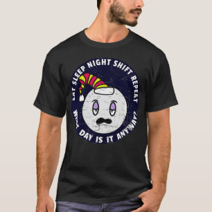 Camiseta Eat Sleep Night Shift Repeat Late Shift Worker Me