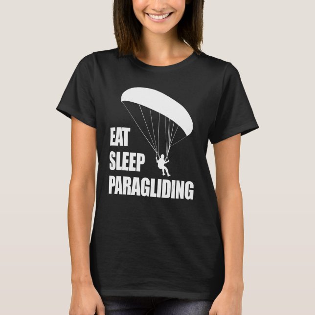 Camiseta Eat Sleep Paragliding Repeat  Men Paraglider Adven (Frente)