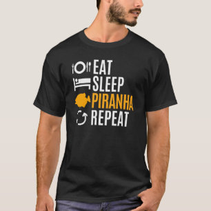 Camiseta Eat Sleep Piranha Repete