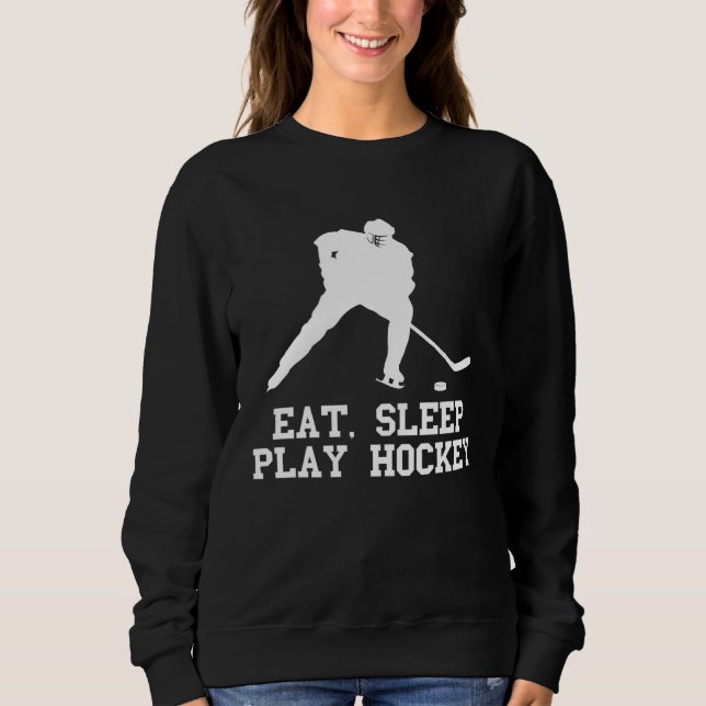 Camiseta Eat sleep play Hockey for Fan and players quote (Frente)