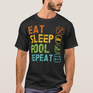 Camiseta Eat Sleep Pool Repeat Balls Pool Snooker Player Bi