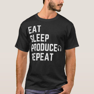 Camiseta EAT SLEEP PRODUTO REPEAT para produtores de música