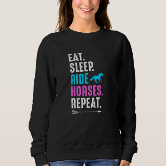Camiseta Eat Sleep Ride Horses Repeat Equestrian Farmer Hor