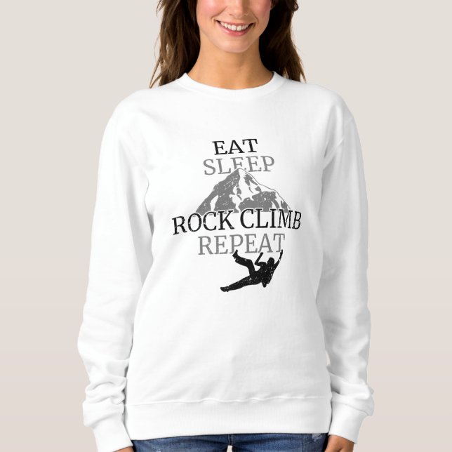 Camiseta Eat Sleep Rock Escalb Repetir (Frente)