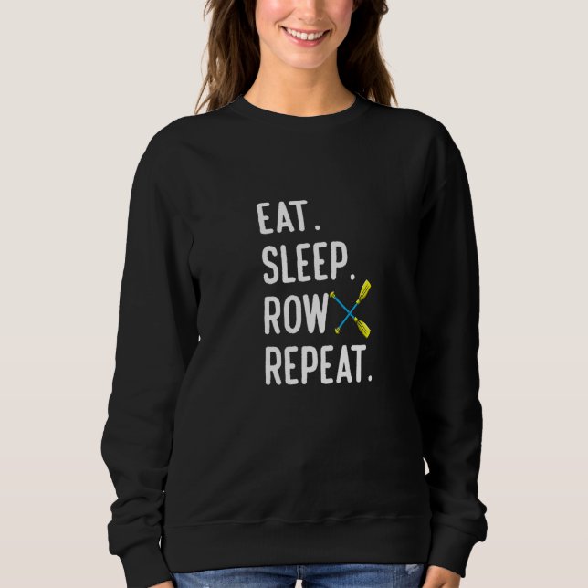 Camiseta Eat Sleep Row Repat  Rowing Rower Coxswain (Frente)