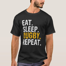 Camiseta Eat Sleep Rugby Repeat Gift