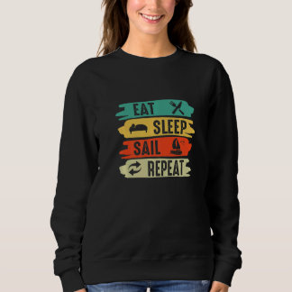 Camiseta Eat Sleep Sail Repeat   Sailing Sailor