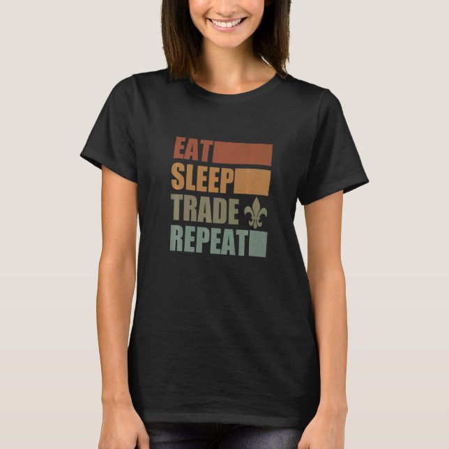 Camiseta Eat Sleep Scout Repeat For Camping Enthusiast Desi (Frente)