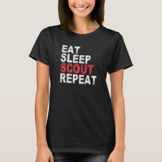 Camiseta Eat Sleep Scout Repeat  Scouting  Outdoor Camping
