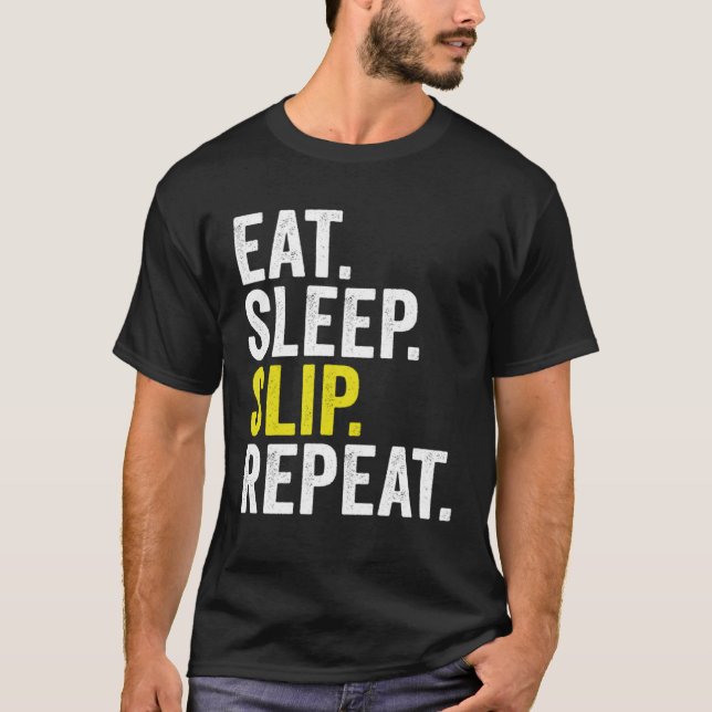 Camiseta Eat Sleep Slip Repeat Cricket (Frente)