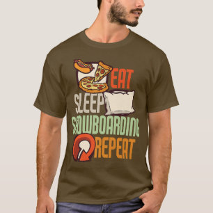 Camiseta Eat Sleep Snowboarding Repeat Snowboarding Snowboa