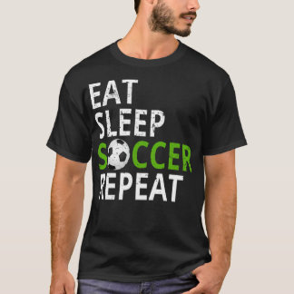 Camiseta Eat Sleep Soccer Repeat teens
