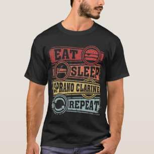 Camiseta Eat Sleep Soprano clarine Repetir