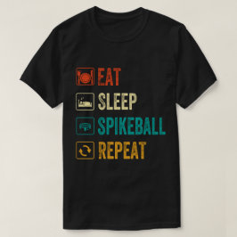 Camiseta Eat Sleep spikeball Repetir retro vintage design